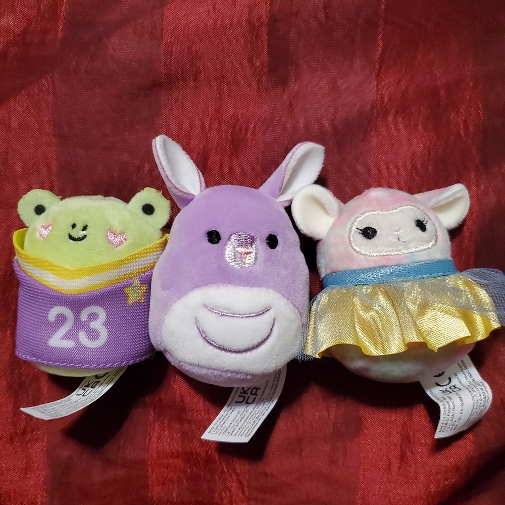 Squishmallows Frog, Kangaroo, and Lamb